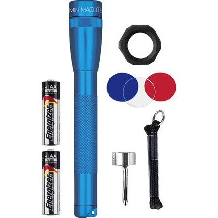 Maglite Mini 2 AACell LED Flashlight Combo Pack, Color Blue SP2211C